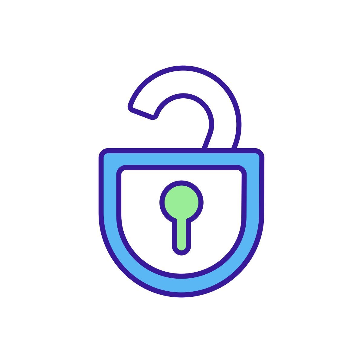 unblocked padlock icon