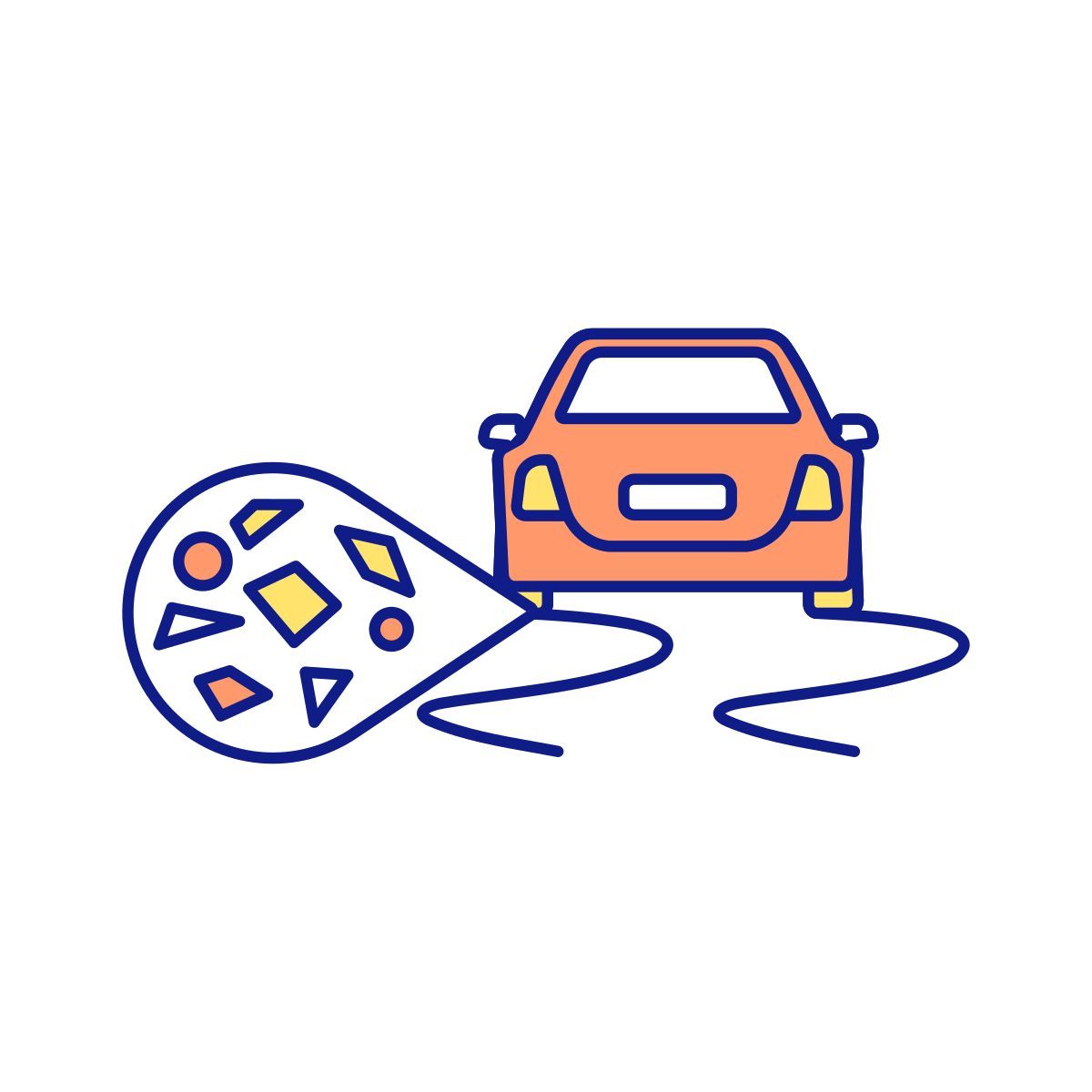 autoreifen als mikroplastikquelle icon