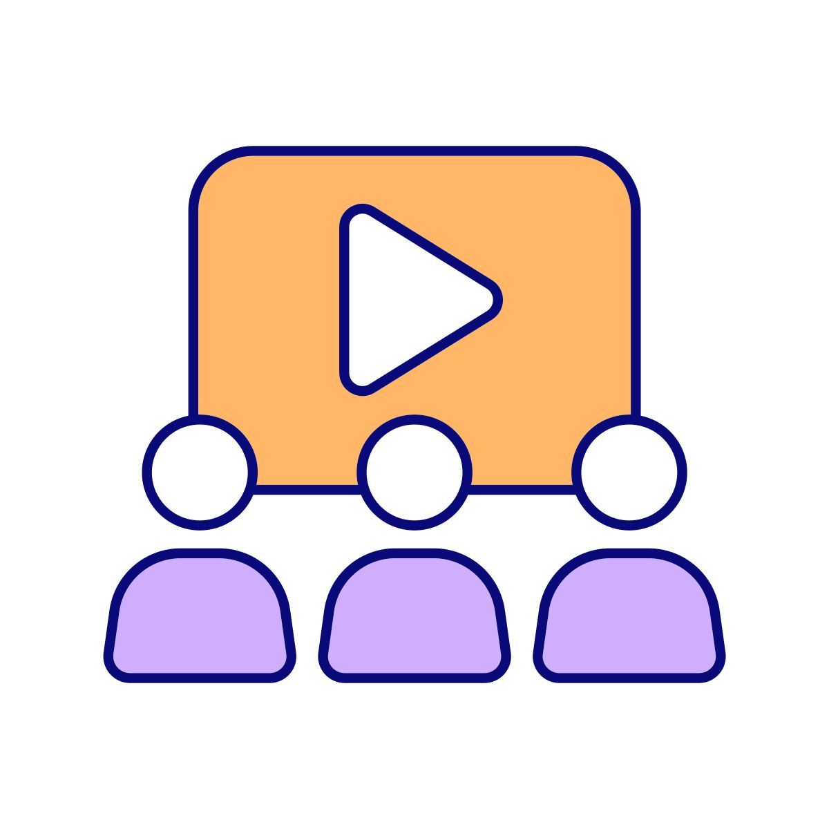 video content viewing icon