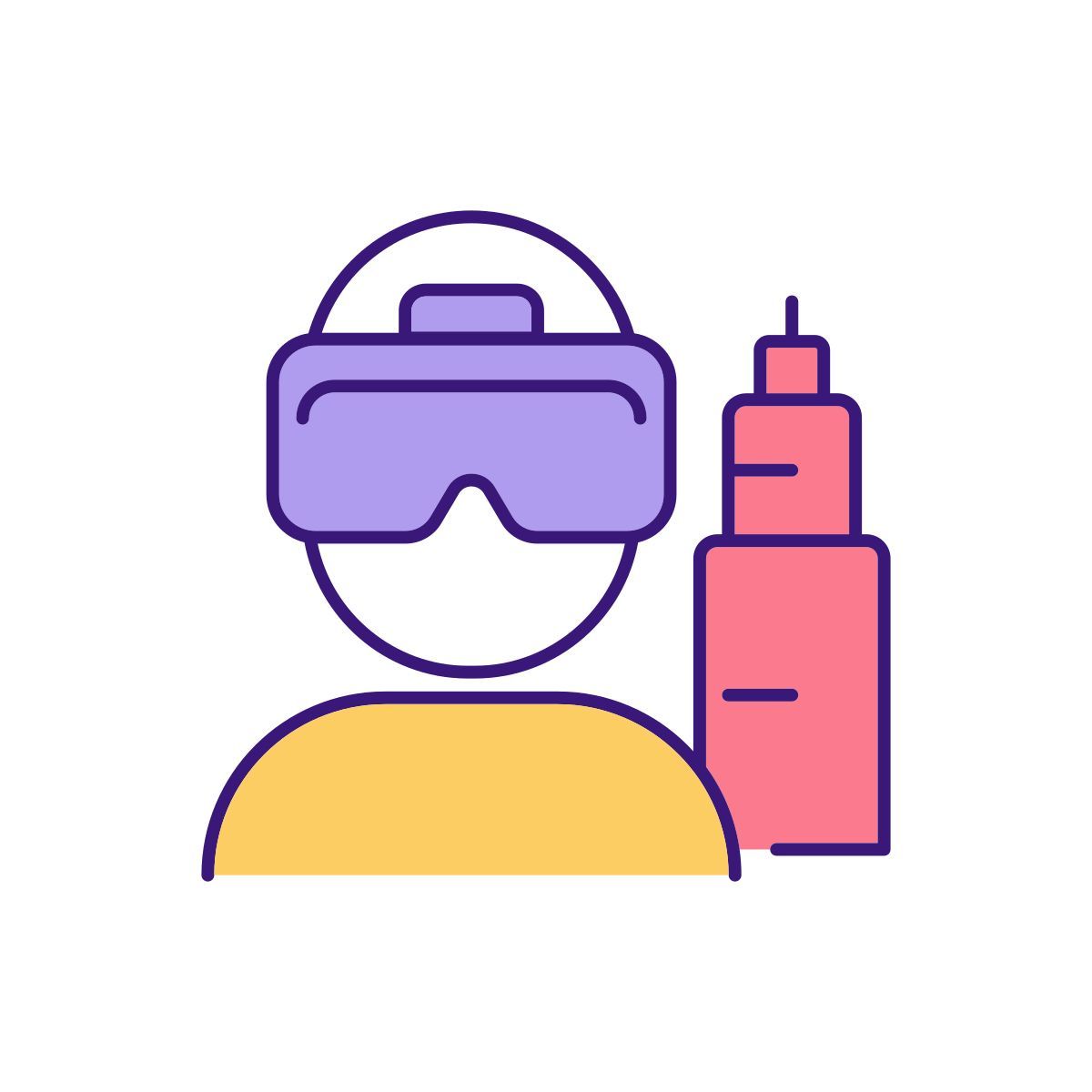 virtual glasses icon