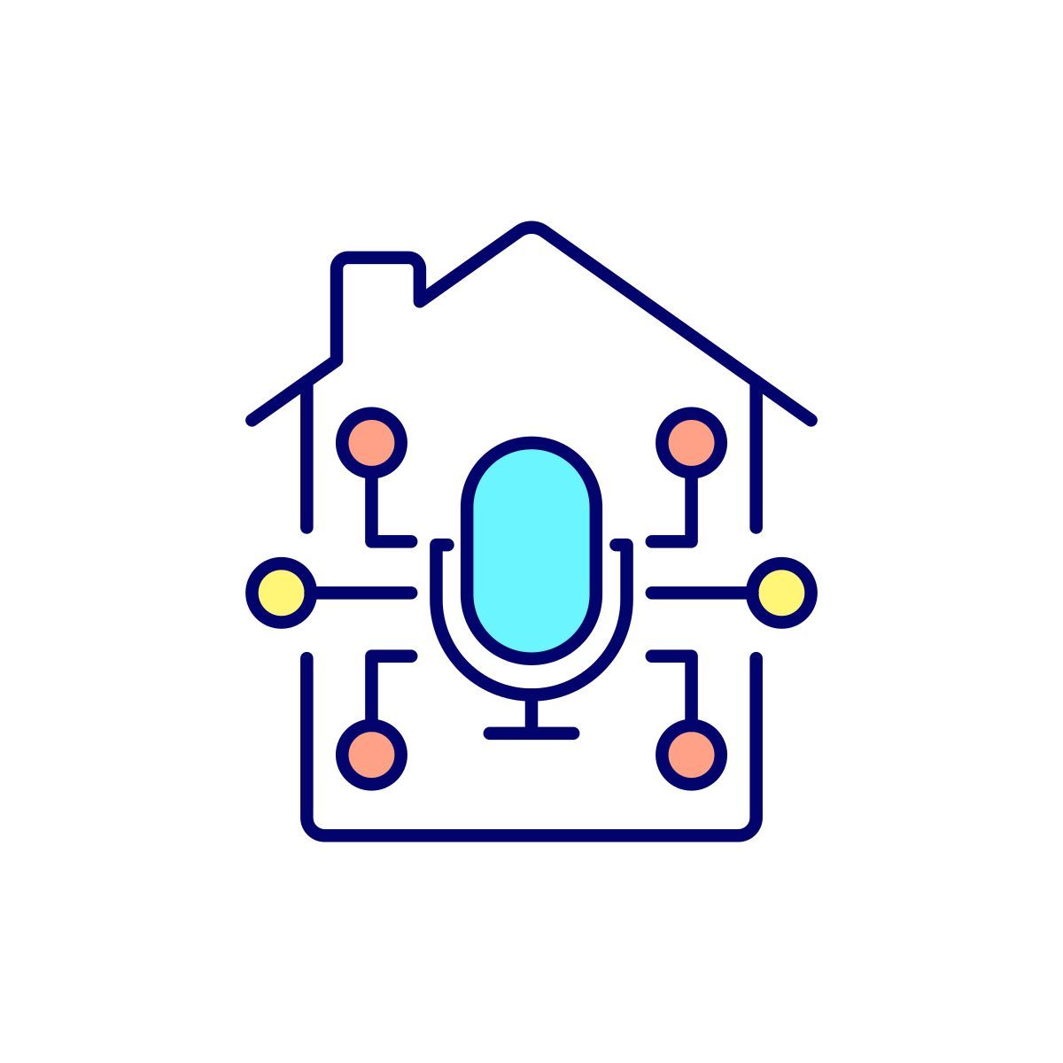 voice control in smart home icon