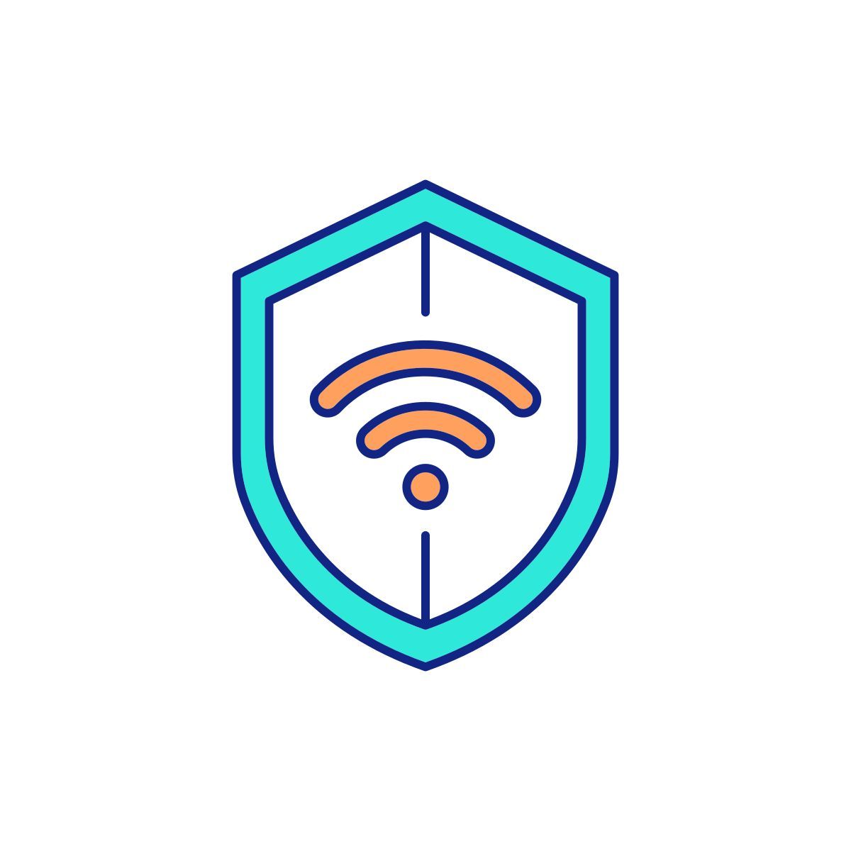 wireless network safety icon