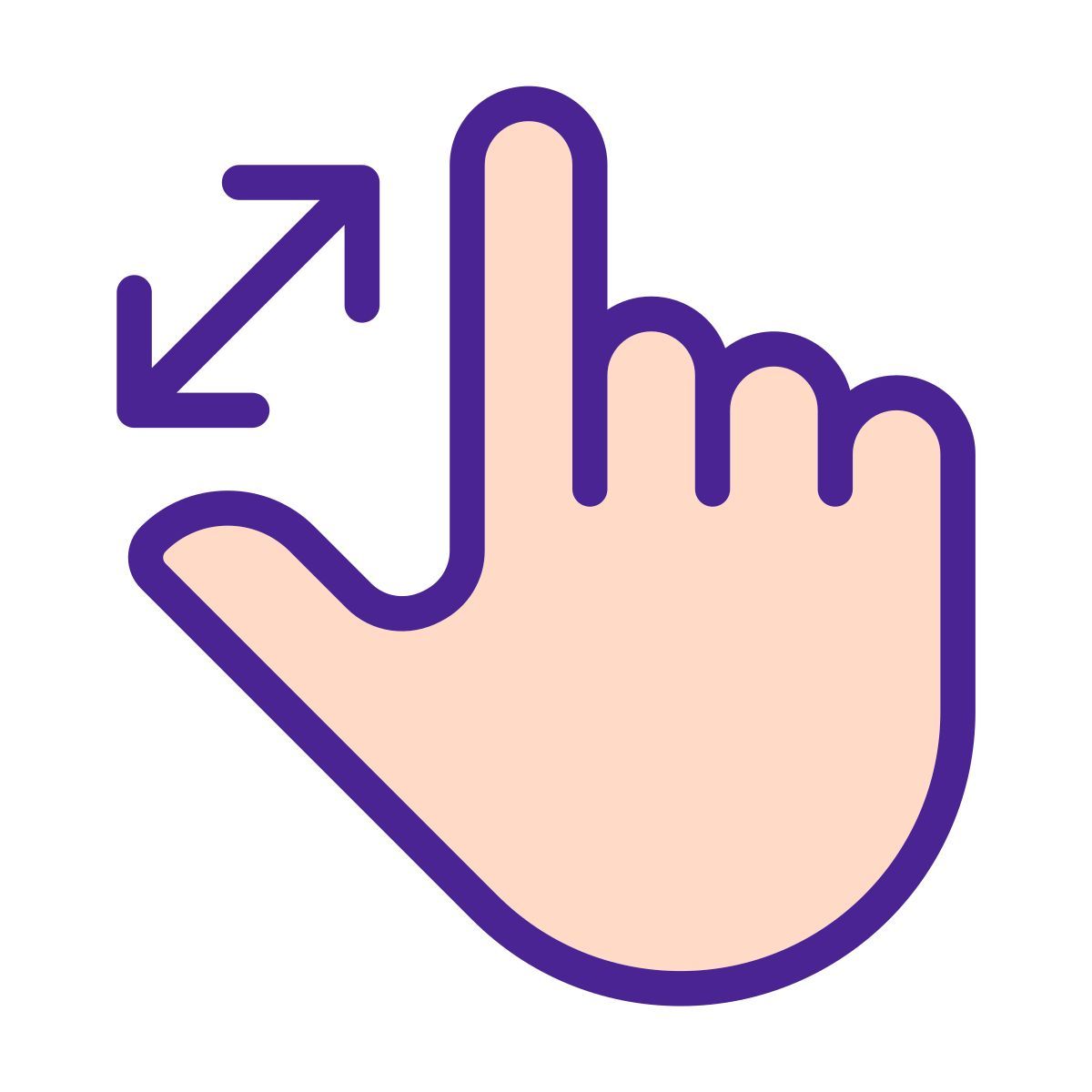 zoom in touch icon