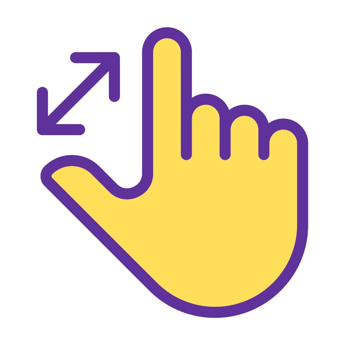 zoom in touch icon