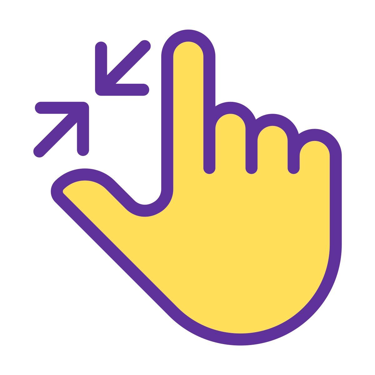 zoom out touch icon