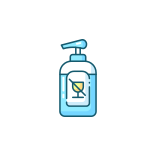 external Alcohol-Free-Sanitizer-sanitizers-filled-color-icons-papa-vector icon