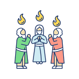 external Apostles-with-Holy-Tongues-of-Fire-bible-narratives-filled-color-icons-papa-vector icon