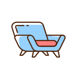 external Armchair-hygge-filled-color-icons-papa-vector icon
