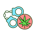 external Arrest-cannabis-filled-color-icons-papa-vector icon
