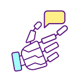 external Automated-Reply-customer-engagement-filled-color-icons-papa-vector icon