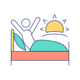 external Awake-life-balance-and-biological-rhythms-filled-color-icons-papa-vector icon