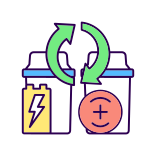 external Battery-Recycling-Technology-battery-recycling-filled-color-icons-papa-vector-2 icon