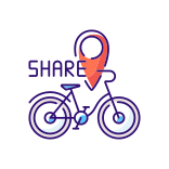 external Bicycle-Sharing-System-car-sharing-filled-color-icons-papa-vector icon