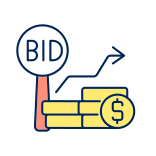 external Bid-auction-filled-color-icons-papa-vector icon