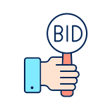 external Bidding-auction-filled-color-icons-papa-vector-4 icon