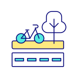 external Bike-Friendly-bike-and-scooter-filled-color-icons-papa-vector icon