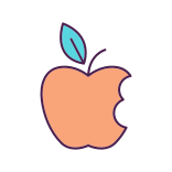 external Bitten-Apple-education-trends-filled-color-icons-papa-vector-2 icon