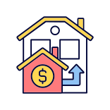 external Bridge-Loan-property-sale-filled-color-icons-papa-vector icon