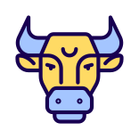 external Bull-Head-zodiac-signs-filled-color-icons-papa-vector icon