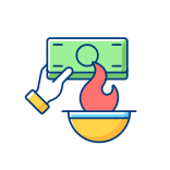 external Burn-Money-chinese-holidays-filled-color-icons-papa-vector icon