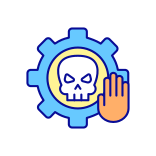external Check-Illegal-Software-employee-monitoring-filled-color-icons-papa-vector icon
