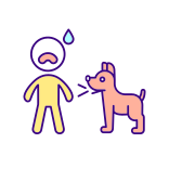 external Child-Scared-Of-Dog-phobia-treatment-filled-color-icons-papa-vector icon