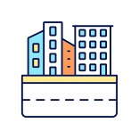 external City-land-types-filled-color-icons-papa-vector icon