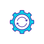external Cogwheel-Rotation-warehouse-management-filled-color-icons-papa-vector icon
