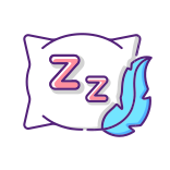 external Comfortable-And-Fresh-Pillow-insomnia-causes-filled-color-icons-papa-vector icon