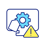 external Computer-Malfunction-pricing-principles-and-strategies-filled-color-icons-papa-vector icon