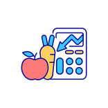 external Counting-Calories-anorexia-and-bulimia-filled-color-icons-papa-vector icon