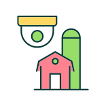 external Countryside-Surveillance-System-rural-electrification-filled-color-icons-papa-vector icon