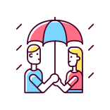 external Couple-Under-Umbrella-romance-filled-color-icons-papa-vector icon