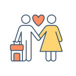 external Couple-expats-filled-color-icons-papa-vector icon