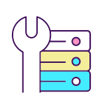 external Data-Processing-machine-learning-filled-color-icons-papa-vector icon