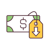 external Decreasing-Currency-Value-inflation-filled-color-icons-papa-vector icon