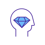 external Diamond-Brain-procrastination-filled-color-icons-papa-vector icon