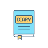 external Diary-expats-filled-color-icons-papa-vector icon