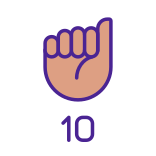 external Digit-Ten-in-ASL-american-sign-language-filled-color-icons-papa-vector-3 icon