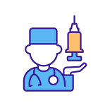 external Doctor-Recommendations-vaccination-policy-filled-color-icons-papa-vector icon