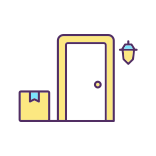 external Doorstep-Delivery-postal-services-filled-color-icons-papa-vector icon