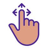 external Drag-Gesture-touch-gestures-filled-color-icons-papa-vector icon