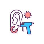external Ear-Piercing-Gun-Dangers-liver-health-filled-color-icons-papa-vector icon