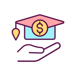 external Education-Tuition-employee-perks-filled-color-icons-papa-vector icon