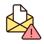 external Email-Warning-warning-filled-color-icons-papa-vector icon