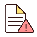 external File-Error-warning-filled-color-icons-papa-vector icon