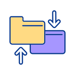 external File-Exchange-support-groups-filled-color-icons-papa-vector icon