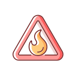 external Flammable-fire-safety-filled-color-icons-papa-vector icon