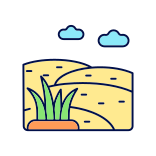 external Grassland-land-types-filled-color-icons-papa-vector icon