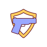 external Gun-for-Sense-of-Security-gun-control-filled-color-icons-papa-vector icon